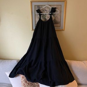 Banana republic cotton gauze ruffle maxi dress